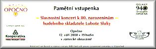 Lubo Sluka - pamtn vstupenka