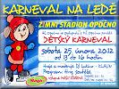 Dětský maškarní karneval na ledě - plakát