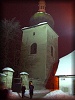 Belfry on a winter night